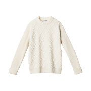 Uniqlo x JW Anderson Diamond Stitch Crewneck Sweater Off White - KR