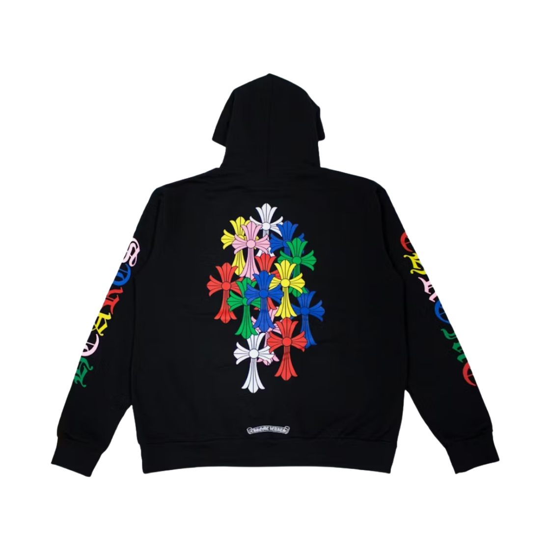크롬하츠 멀티 컬러 크로스 세머터리 후드 블랙