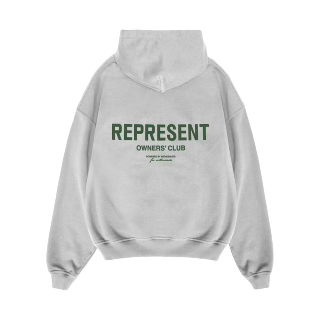 M04153-158 Represent Owners Club Hoodie Ash Grey Racing Green