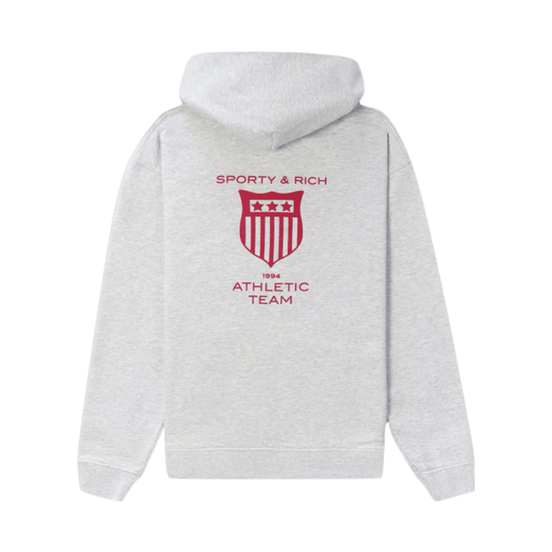 스포티 앤 리치 애슬레틱 팀 후드 헤더 그레이 루비(Sporty & Rich Athletic Team Hoodie Heather Grey Ruby)