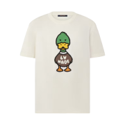 Louis Vuitton x Nigo Intarsia Jacquard Duck Short Sleeved Crewneck Off White
