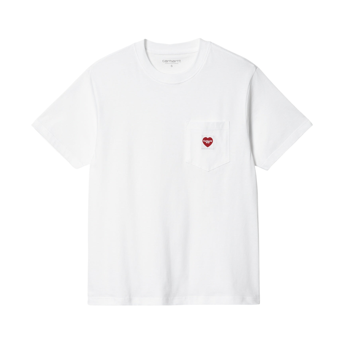I032180-02-XX (W) Carhartt WIP Pocket Heart T-Shirt White