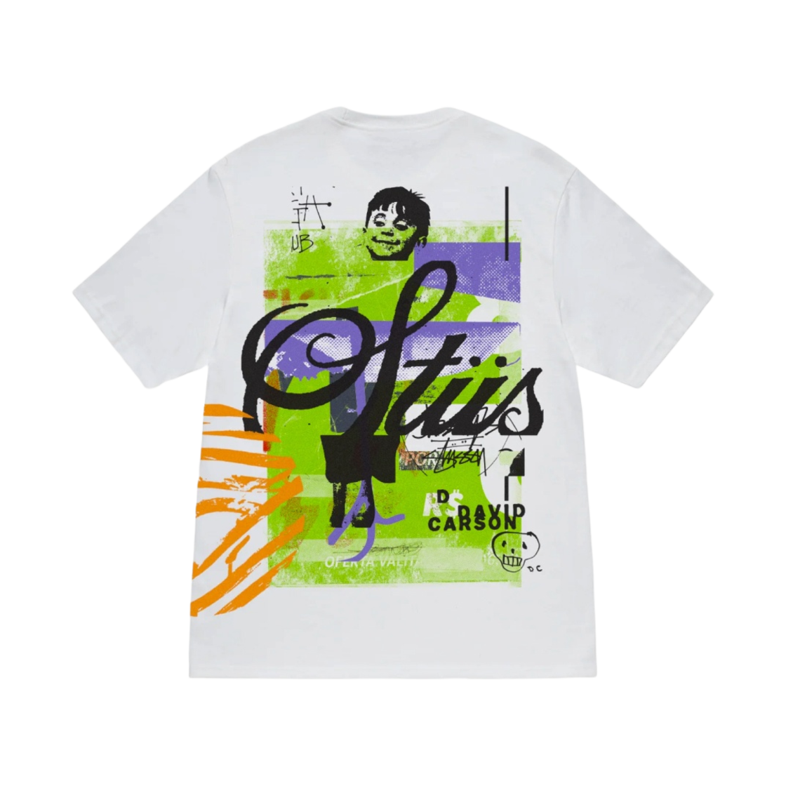 스투시 데이비드 카슨 다이노 티셔츠 화이트
