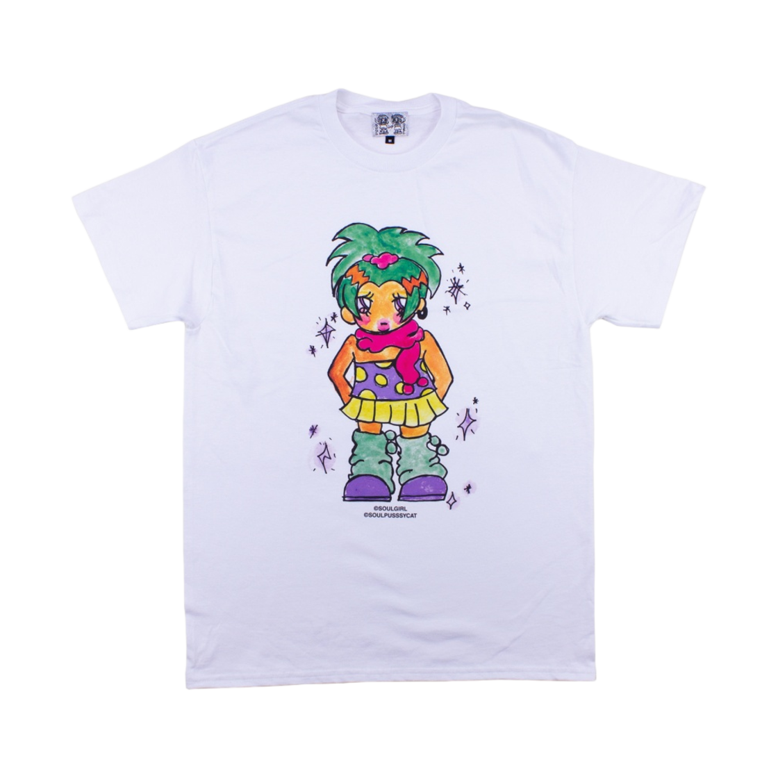 소울푸시캣 소울걸 티셔츠 No. 1 화이트(Soulpussycat Soulgirl T-Shirt No. 1 White)