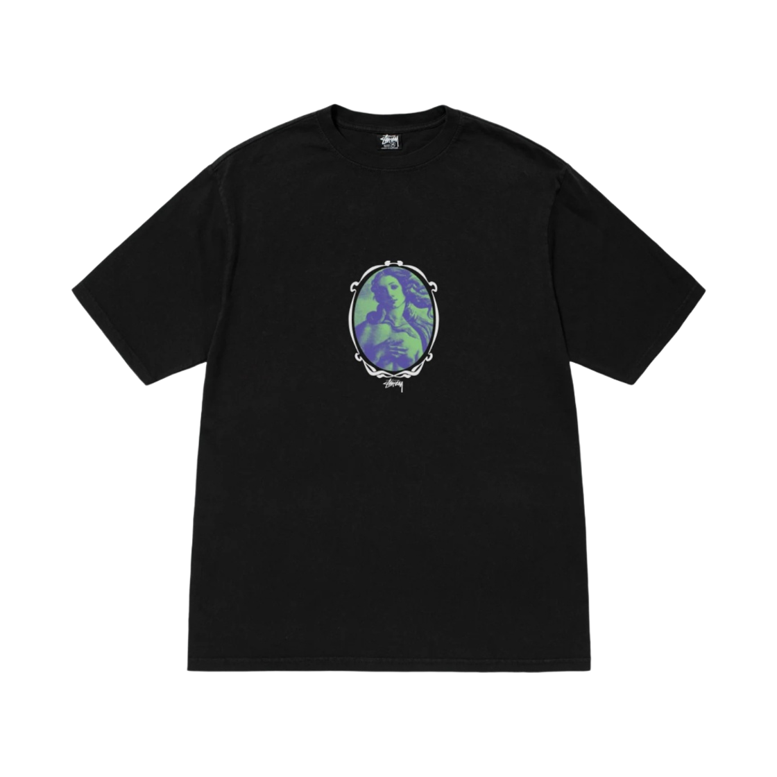 스투시 비너스 오발 피그먼트 다이드 티셔츠 블랙(Stussy Venus Oval Pigment Dyed T-Shirt Black)
