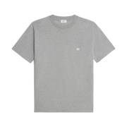 Celine Triomphe Loose T-Shirt in Cotton Jersey Grey Melange Off White