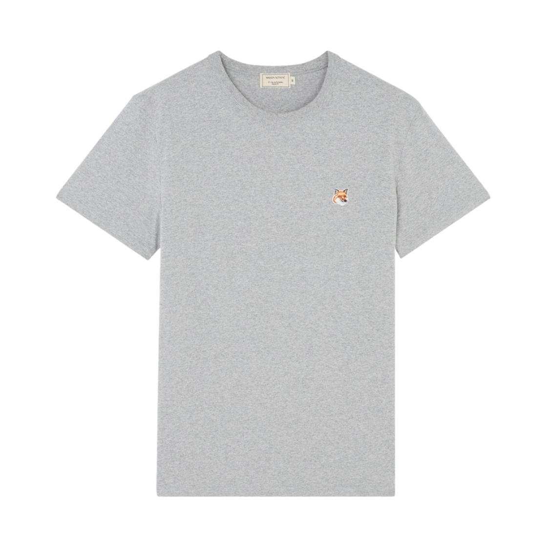 메종 키츠네 폭스 헤드 패치 클래식 티셔츠 그레이 멜란지(Maison Kitsune Fox Head Patch Classic T-Shirt Grey Melange)