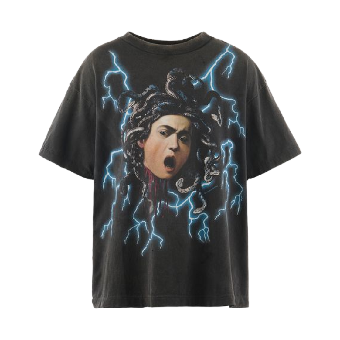 YS1-0000-002 Saint Mxxxxxx Medusa S/S T-Shirt Black - 24AW