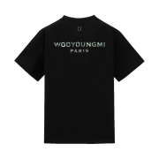 Wooyoungmi Mother of Pearl Back Logo T-Shirt Black - 25SS