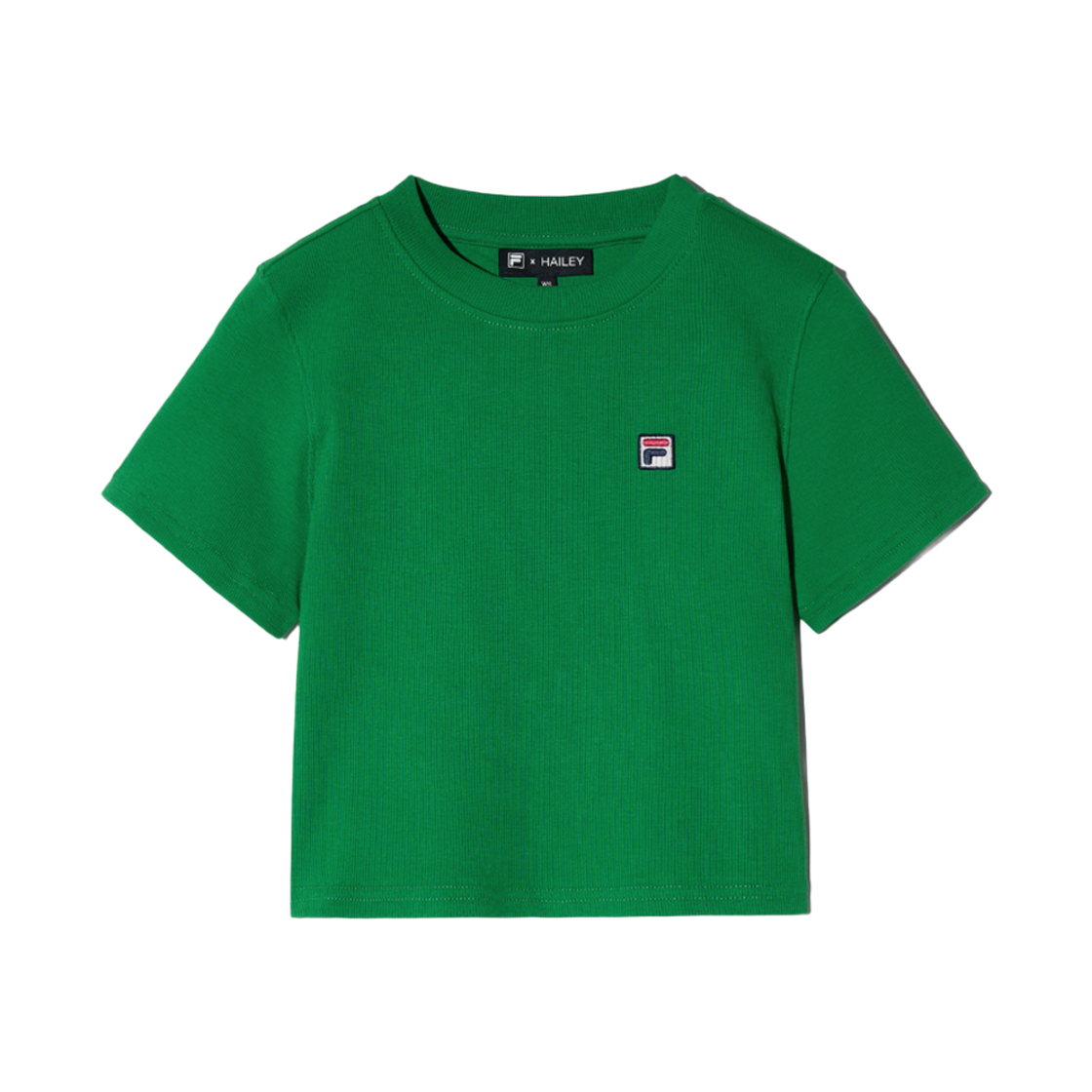 1100FS2RSH2H91FGRN [6% 적립] FILA Hailey Bieber Crop Tee Green