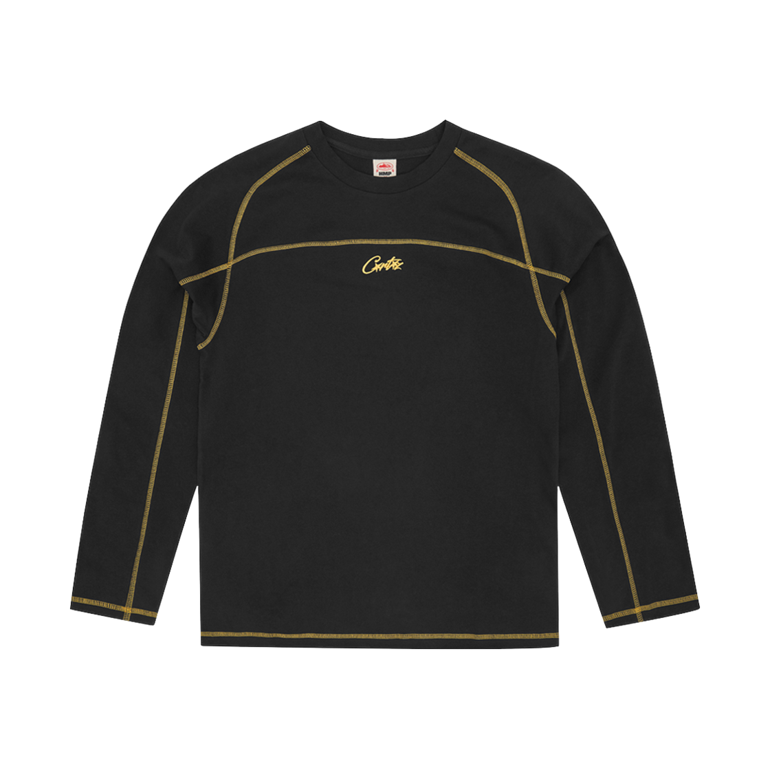 코르테이즈 HMP 패널 헤비웨이트 롱슬리브 티셔츠 블랙 옐로우(Corteiz HMP Panel Heavyweight Longsleeve T-Shirt Black Yellow)