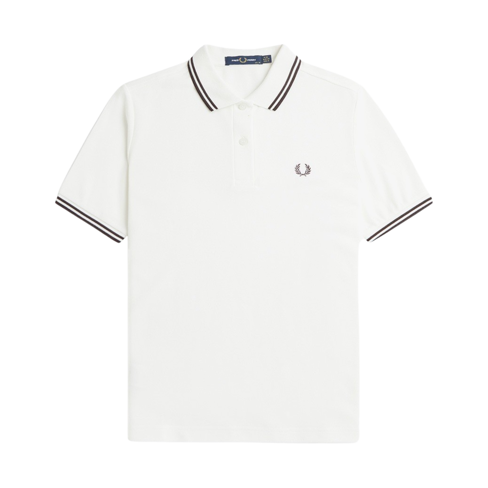 AFPF2413600-C22 Fred Perry Womens G3600 Twin Tipped Fred Perry Shirt Snow White/Carrington Road Brick