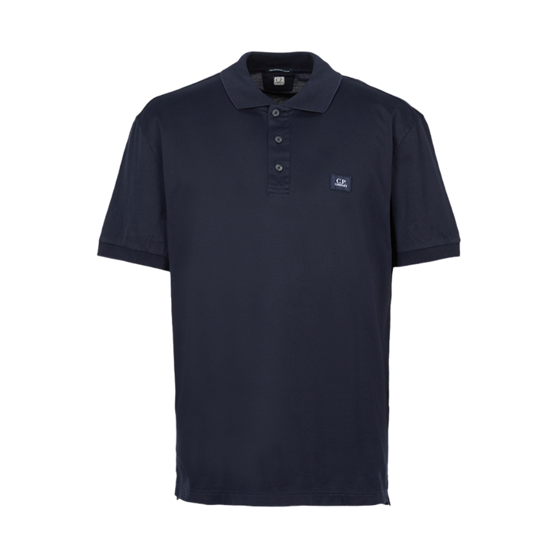 18CMPL091A006374G888 C.P. Company Collar Short Sleeve T-Shirt Navy - 25SS