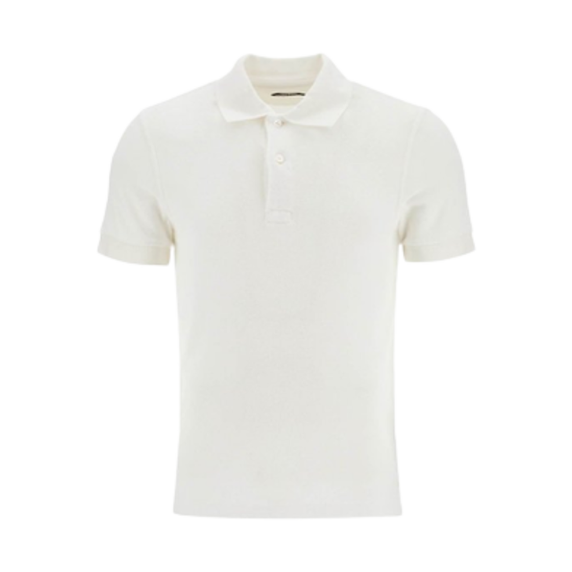 JPS003-JMC010S23-AW002 Tom Ford Towelling Polo White