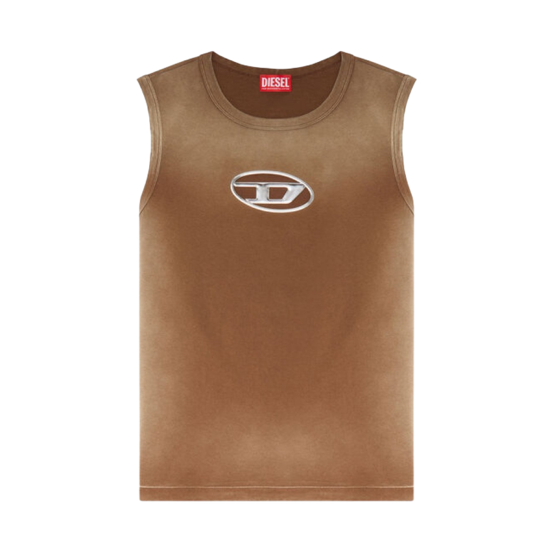パクゴヌク着 Faded tank top with puffy Oval D 디젤 페이디드 탱크탑 퍼피 오발 D 브라운 | Diesel | KREAM