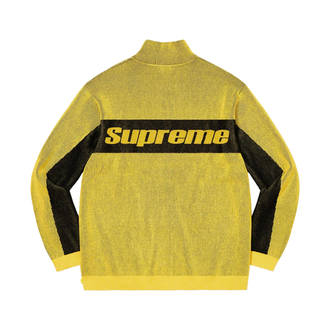 슈프림 투톤 립드 집업 스웨터 옐로우 - 22FW(Supreme 2-Tone Ribbed Zip Up Sweater Yellow - 22FW) - 1