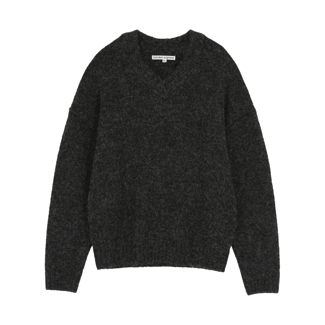 가든익스프레스 모헤어 브이넥 스웨터 차콜(Garden express Mohair V-Neck Sweater charcoal)