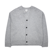 Wooyoungmi Back Metal Square Texture Cardigan Gray - 23FW