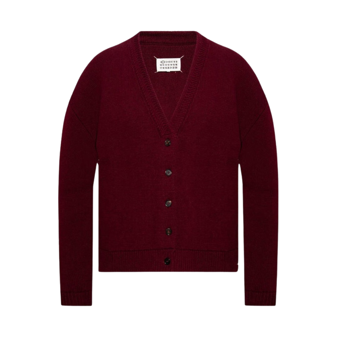 메종 마르지엘라 브이넥 가디건 보르도(Maison Margiela V-Neck Cardigan Bordeaux) - 1
