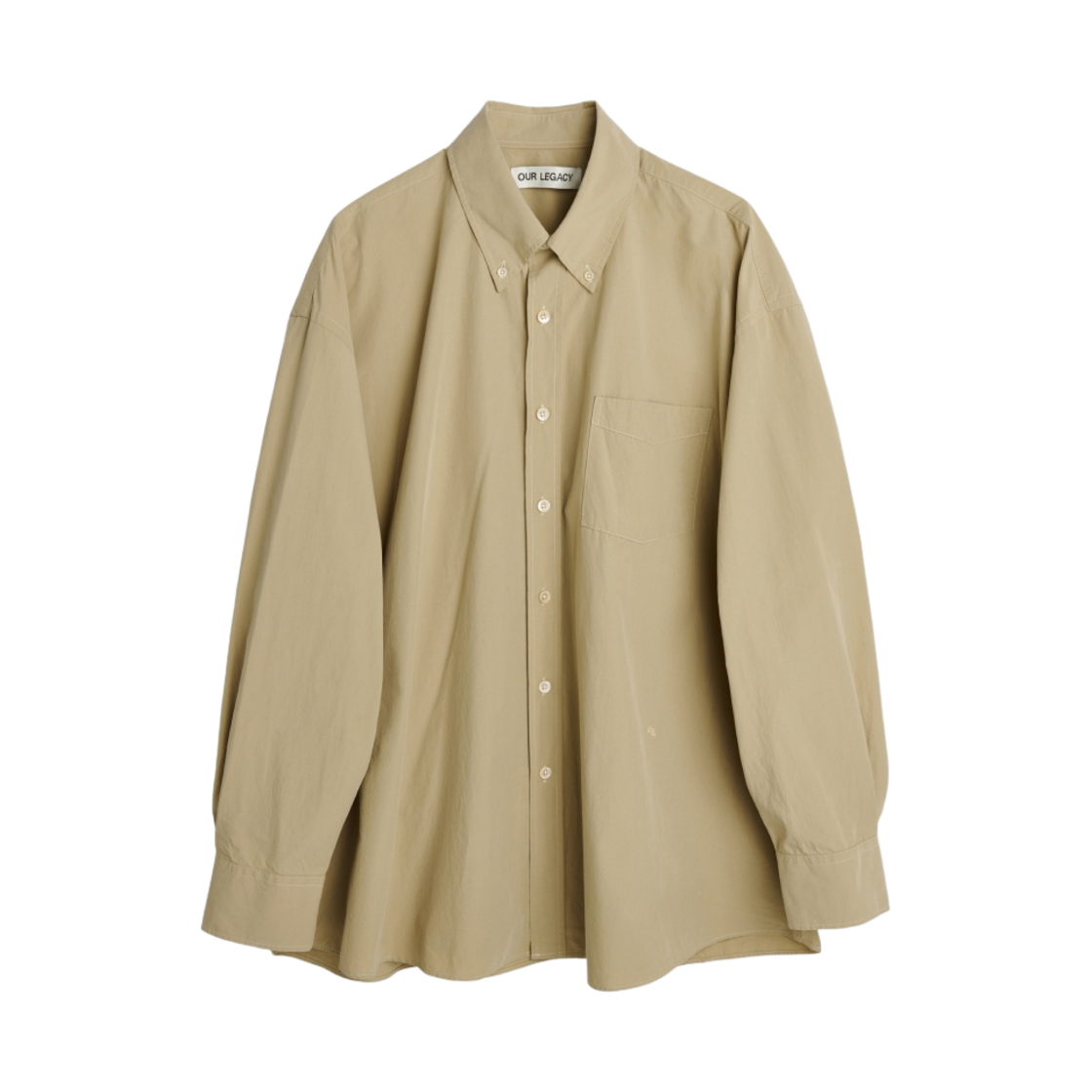M4222BK Our Legacy Borrowed BD Shirt Khaki Humble Cotton