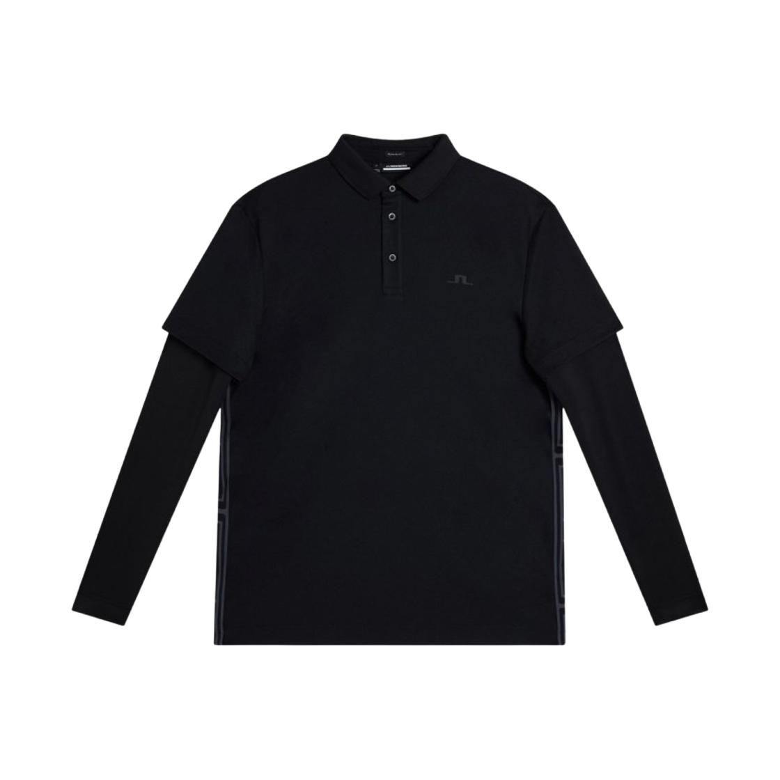 GMJT08008-9999 J.Lindeberg Liam Regular Fit LS Polo Black
