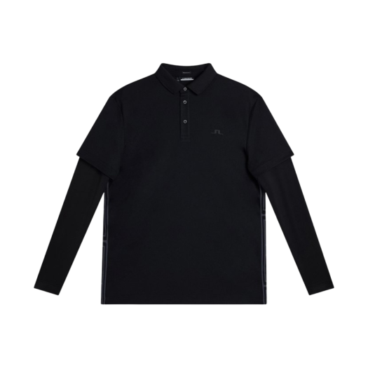 GMJT08008-9999 J.Lindeberg Liam Regular Fit LS Polo Black