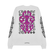 Chrome Hearts Eye Chart Dagger Long Sleeve T-shirt White
