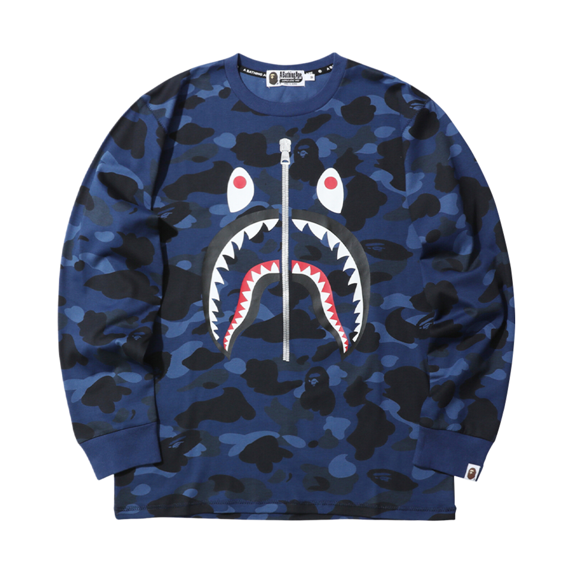 베이프 컬러 카모 샤크 티셔츠 네이비 블루(BAPE Color Camo Shark T-Shirt Navy Blue) - 1