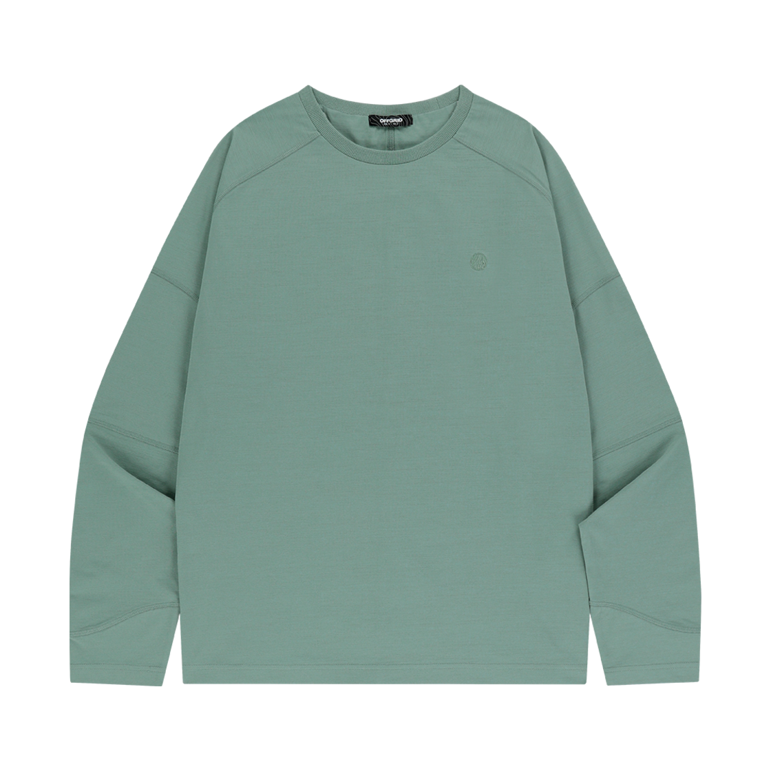 24Q3ODULT01KH OFFGRID Shield Graphic Sorona Raglan Long T-Shirt Khaki