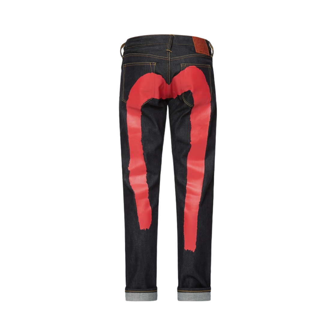 2ESECM1JE14210 Evisu Brushstroke Daicock Slim Straight Fit Jeans Red
