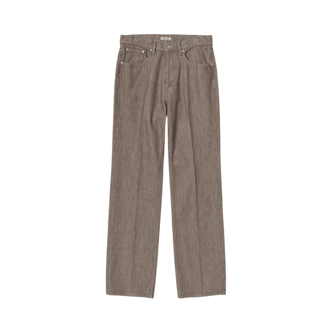 오라리 하드 트위스트 브라운 데님 5P 팬츠 모카 브라운 - 23AW(Auralee Hard Twist Brown Denim 5P Pants Mocha Brown - 23AW)