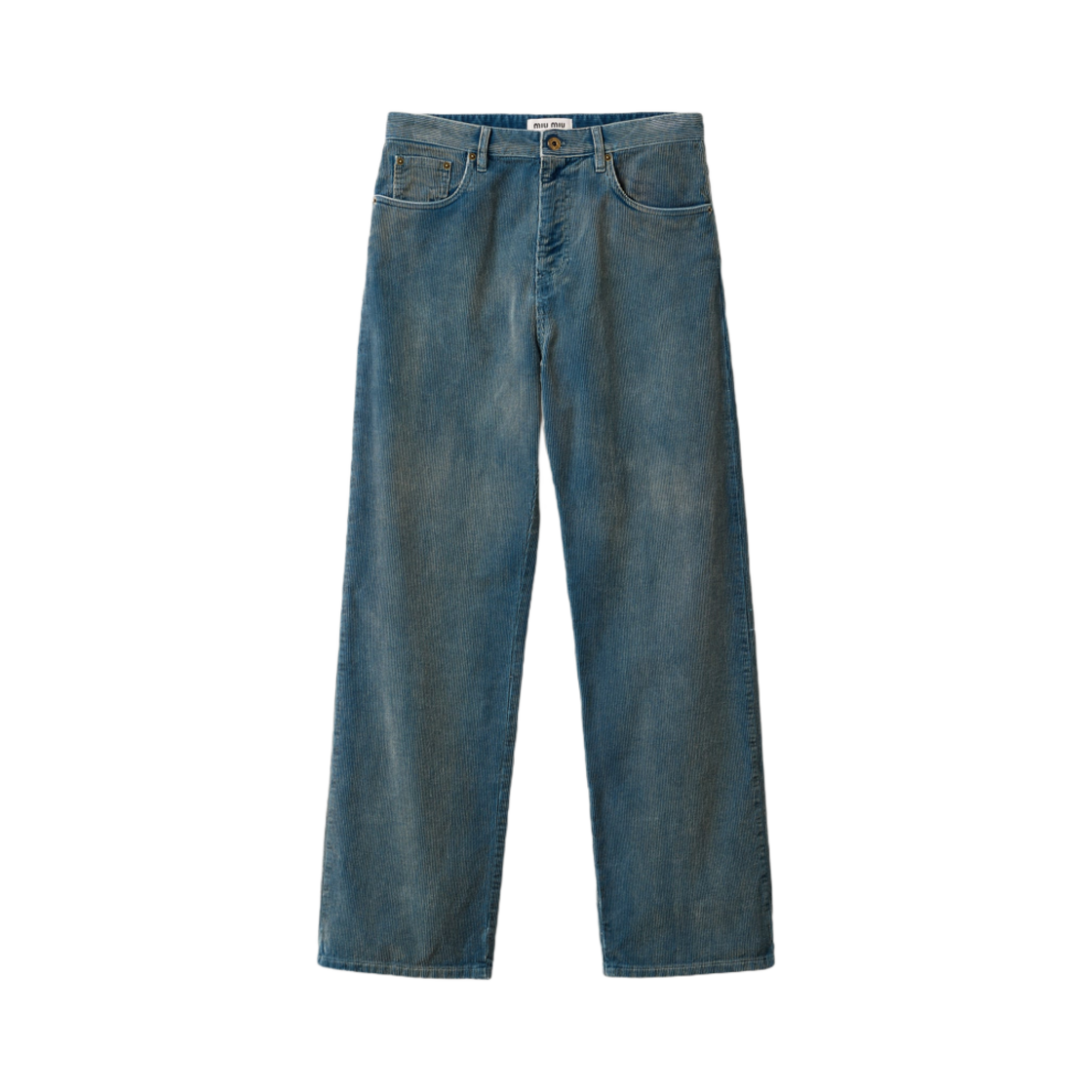 MP1623-16DE-F0013 (W) Miu Miu Washed Corduroy Pants Sapphire Blue