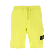 Stone Island 64651 Fleece Bermuda Shorts Pistachio - 21SS