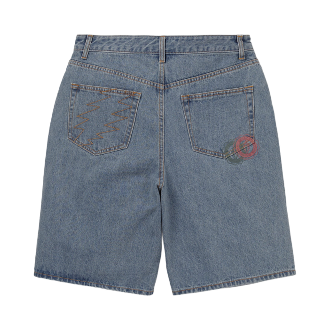 디스이즈네버댓 x 그레이트풀 데드 오버랩 라이트닝 데님 쇼츠 워시드 블루(Thisisneverthat x Grateful Dead Overlap Lightning Denim Shorts Washed Blue) - 2