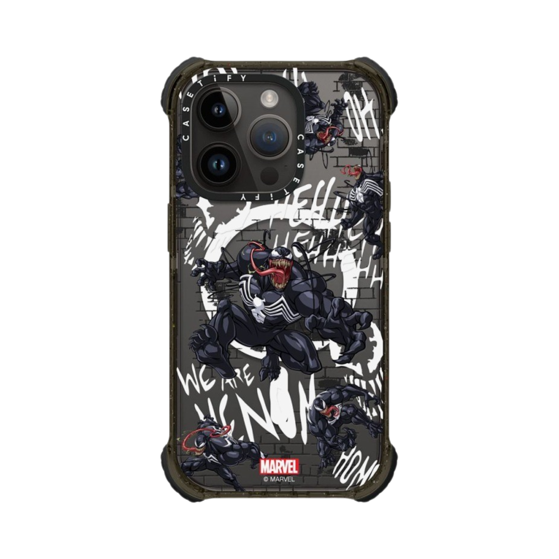 케이스티파이 x 마블 아이폰 베놈 패턴 맥세이프 울트라 임팩트 케이스 클리어 블랙(Casetify x Marvel iPhone Venom Pattern Magsafe Ultra Impact Case Clear Black) - 3