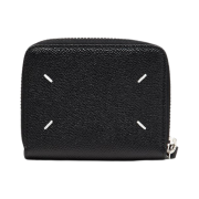 Maison Margiela Zip Around Compact Wallet Black