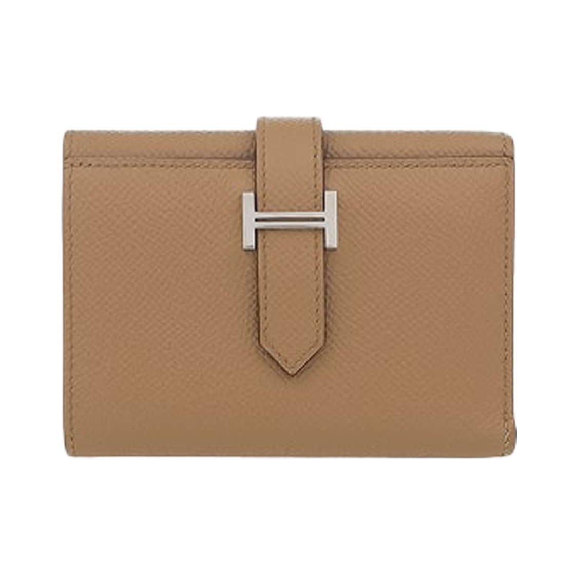 IT2VWC8WCWFQ_01 Hermes Bean Trifold Wallet Mauve Sylvestre Silver