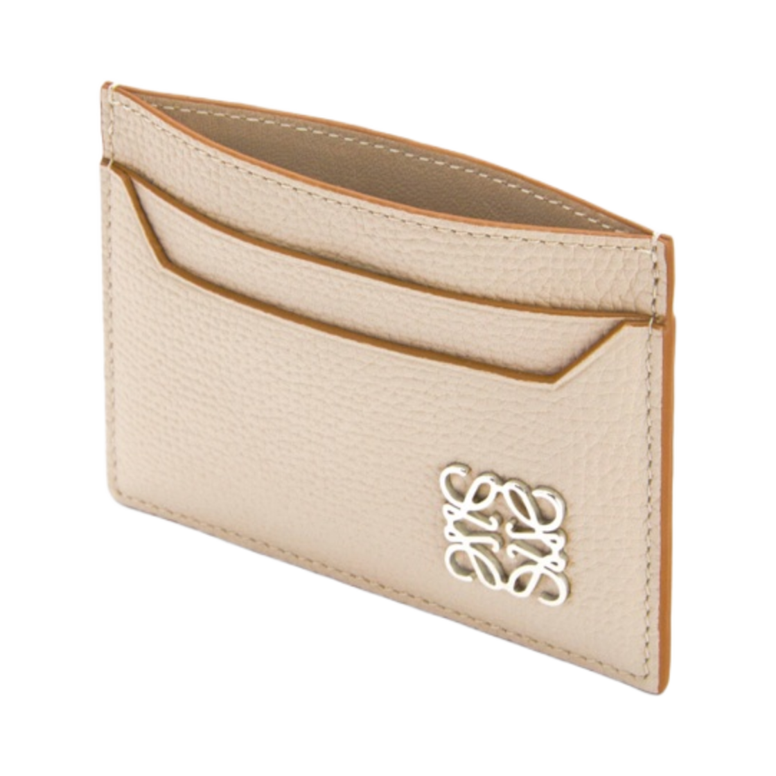 로에베 페블 그레인 카프스킨 아나그램 플레인 카드 홀더 라이트 고스트(Loewe Anagram Plain Card Holder in Pebble Grain Calfskin Light Ghost) - 2