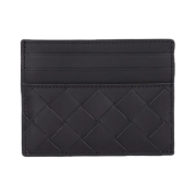 Bottega Veneta Intrecciato Credit Card Case Dark Brown