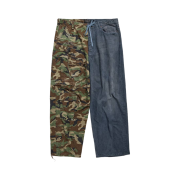 Balenciaga Dark Camo Hybrid Baggy Pants Dark Blue