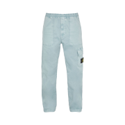 Stone Island 32304 Organic Cotton Old Treatment Cargo Pants Sky Blue - 23SS
