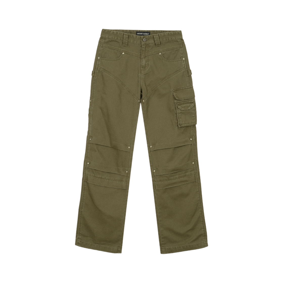 베이컨트 아카이브 프릭스 스트레이트 워크 팬츠 카키(Vacant Archive Prix Straight Work-Pants Khaki)