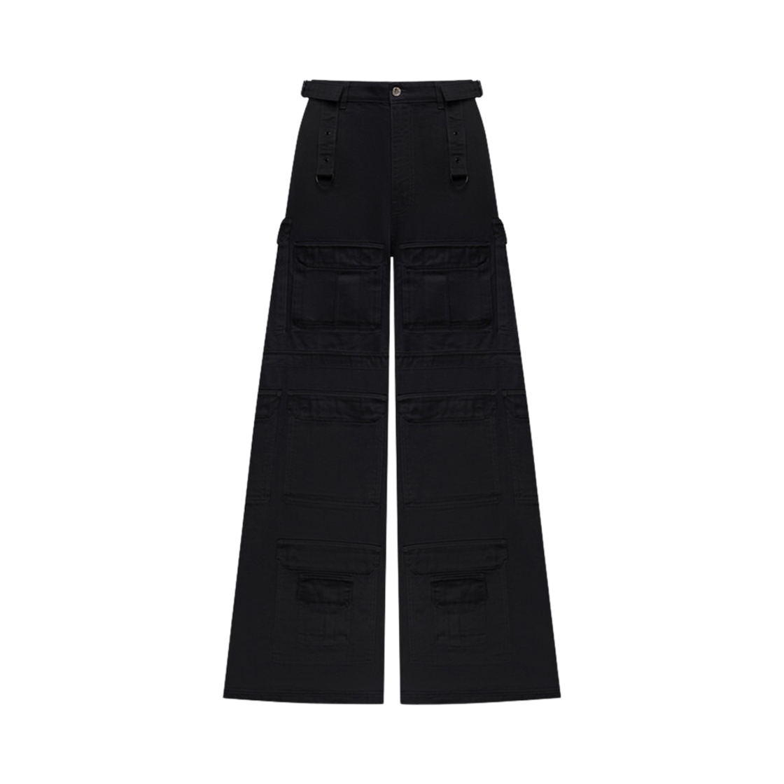(W) 베트멍 와이드 카고 팬츠 블랙((W) Vetements Wide Cargo Pants Black)