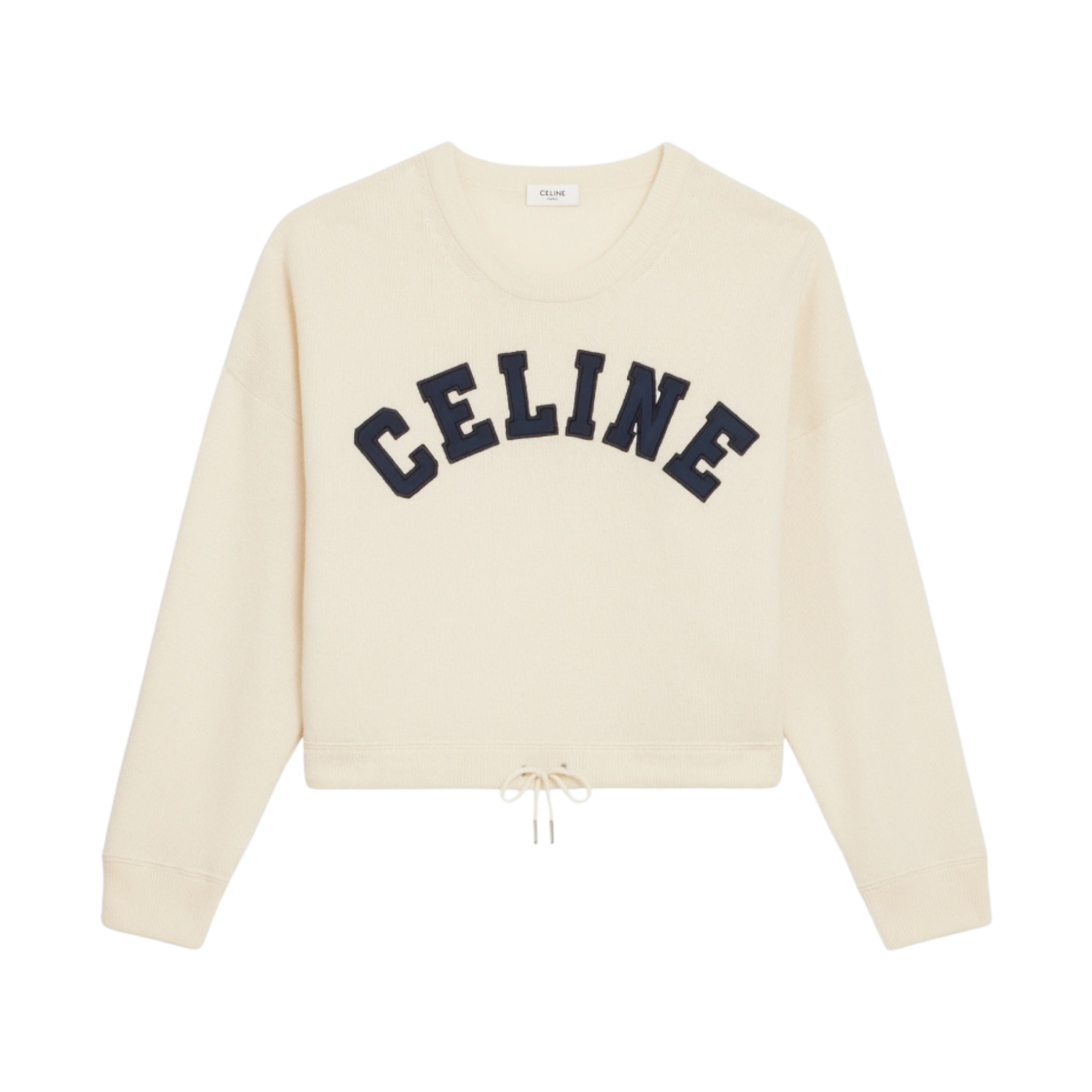 (W) 셀린느 캐시미어 울 애슬레틱 스웨터 오프 화이트((W) Celine Athletic Sweater in Cashmere Wool Off White) - 1