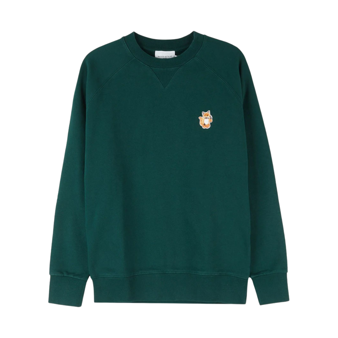 메종 키츠네 올 라잇 폭스 패치 클래식 스웨트셔츠 다크 그린(Maison Kitsune All Right Fox Patch Classic Sweatshirt Dark Green)