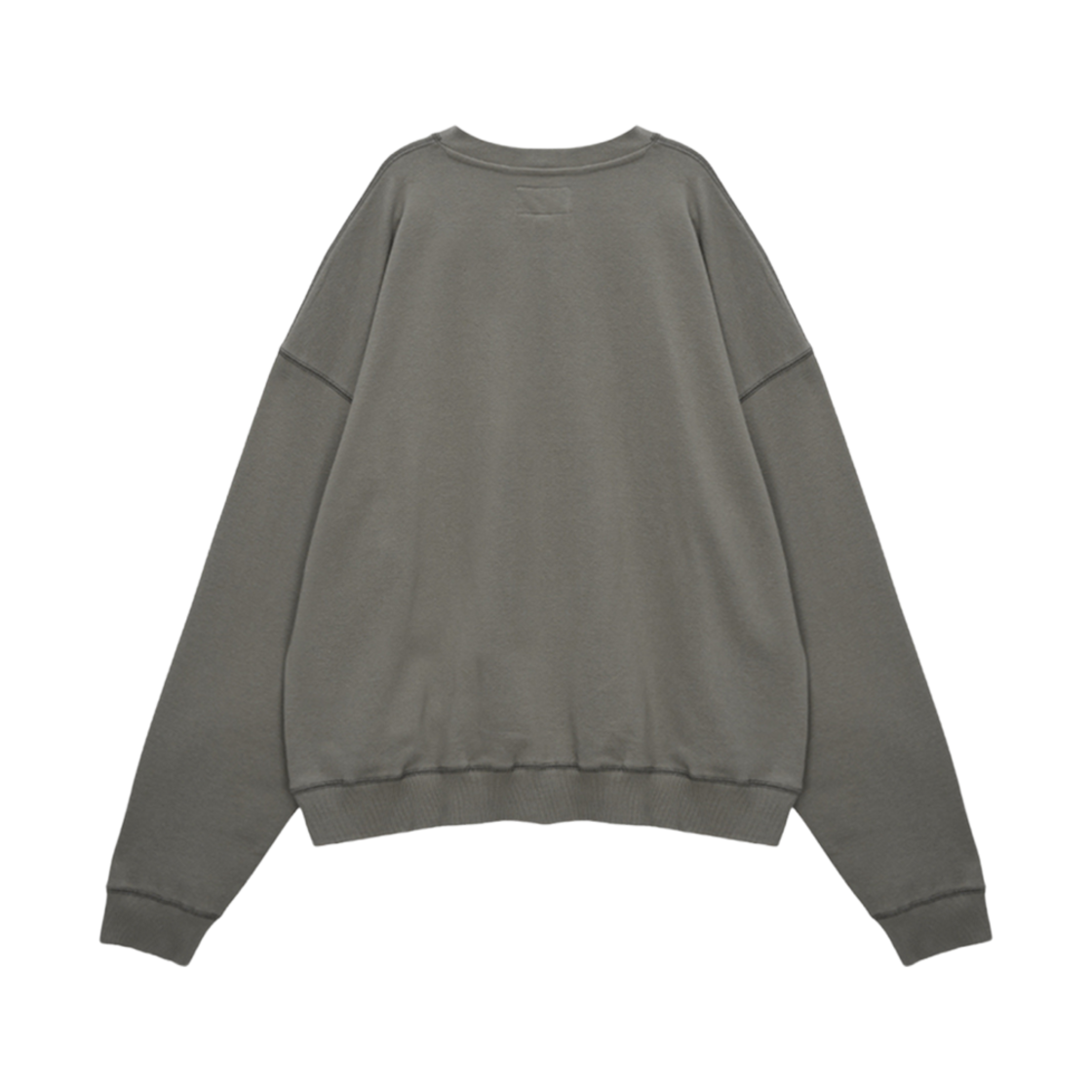 (W) 마뗑킴 스티치 포인트 라벨 스웨트셔츠 카키((W) Matin Kim Stitch Point Label Sweatshirt Khaki) - 2