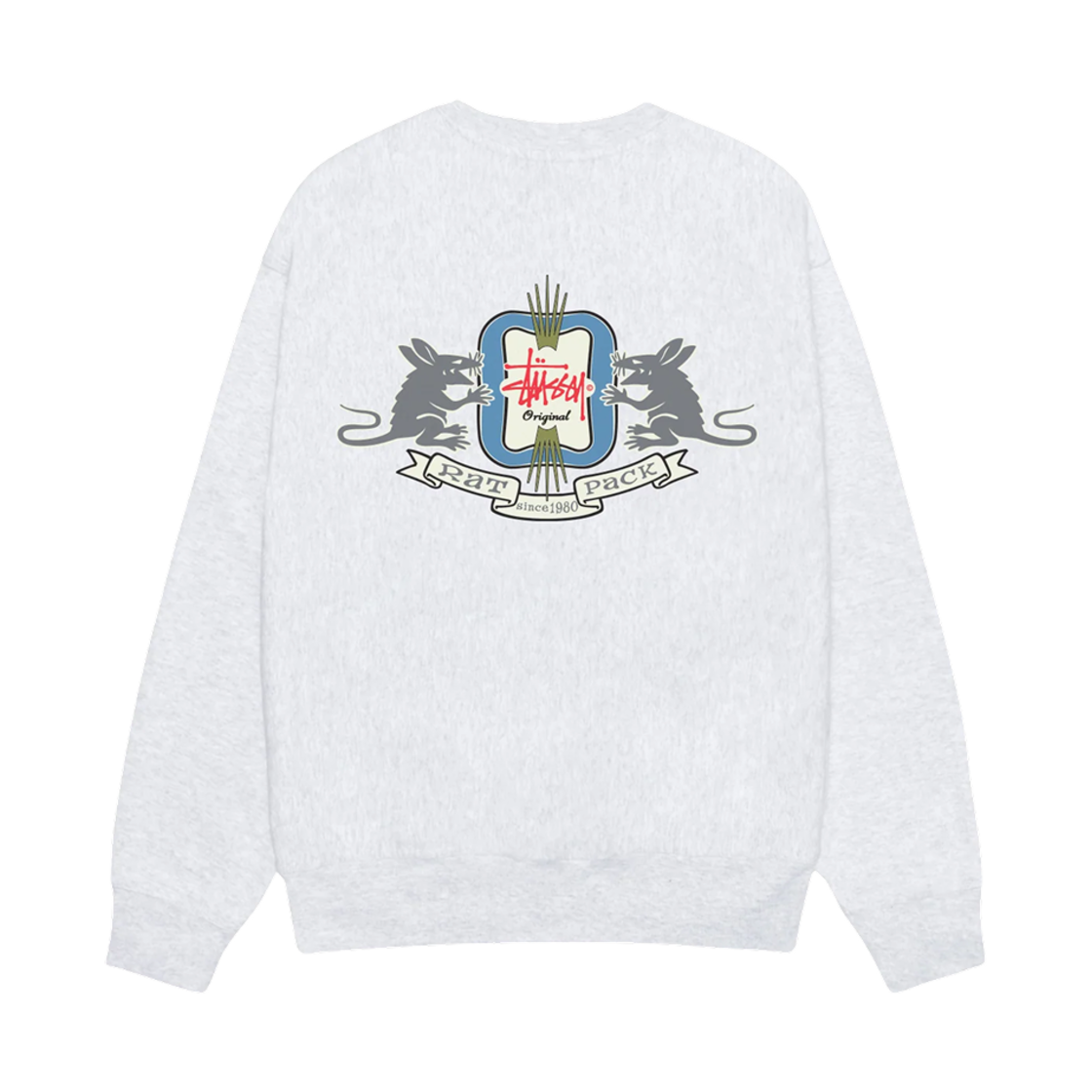 1915140 Stussy Homebrew Crew Ash Heather