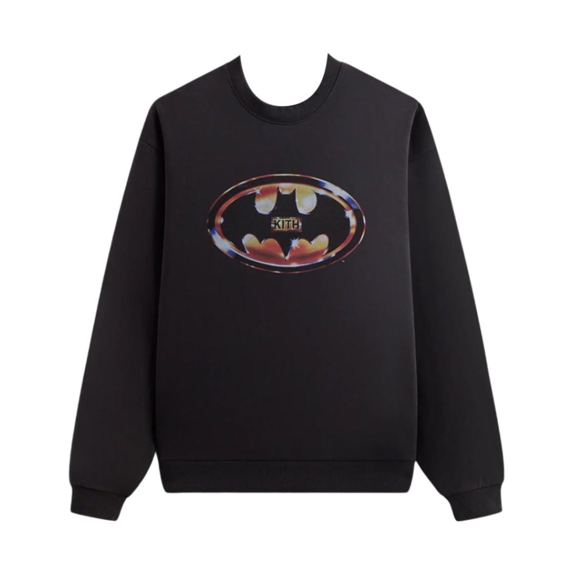 KHM032796-001 Kith x Batman Logo Vintage Nelson Crewneck Black