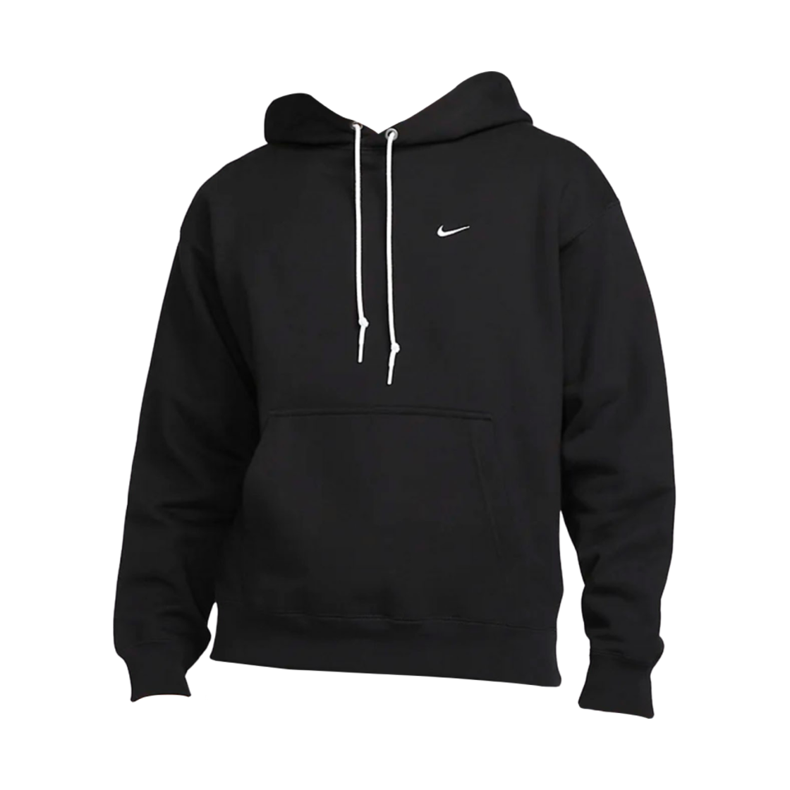 나이키 솔로 스우시 플리스 풀오버 후드 블랙 - 아시아(Nike Solo Swoosh Fleece Pullover Hoodie Black - Asia)