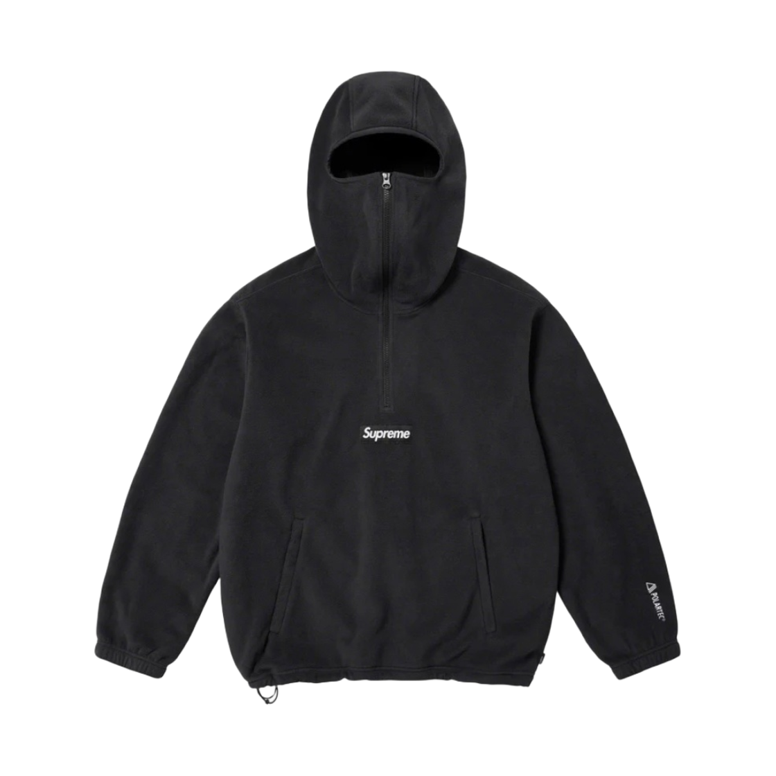 슈프림 폴라텍 페이스마스크 하프 집 후드 스웨트셔츠 블랙 - 23FW(Supreme Polartec Facemask Half Zip Hooded Sweatshirt Black - 23FW)